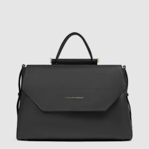 Borsa Piquadro Donna Satchel Porta Computer 14 In Pelle Circle Nera su linait