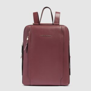 Zaino Piquadro porta pc e porta iPad in pelle Circle Bordeaux su linait