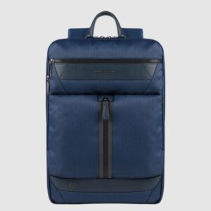 Zaino PIQUADRO Pelle e Tessuto Porta Pc 15 e Tablet Linea Trakai Blu su linait