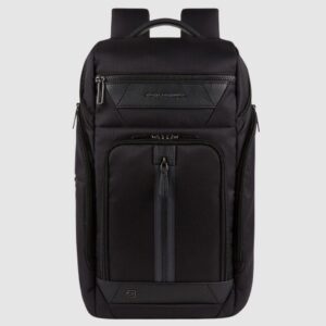 Zaino PIQUADRO Pelle e Tessuto Porta Pc 15 e Tablet Linea Trakai Nero su linait