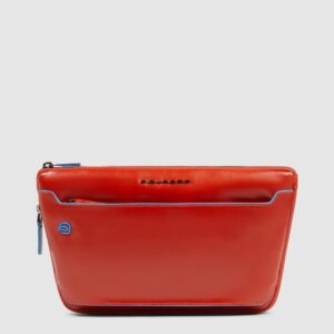 Marsupio Piquadro Piatto Espandibile in Pelle Blue Square Cuoio su linait