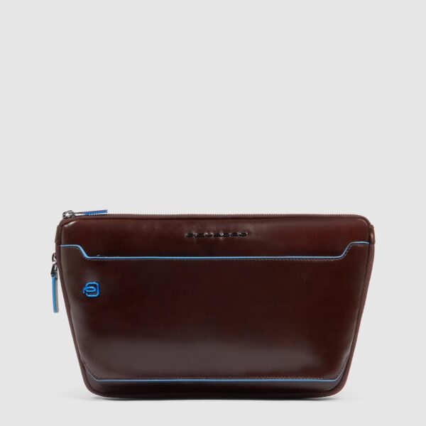 Marsupio Piquadro Piatto Espandibile in Pelle Blue Square Mogano su linait