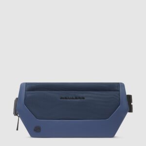 Marsupio Piquadro Uomo in Tessuto Riciclato e Pelle Easyjet Blu su linait