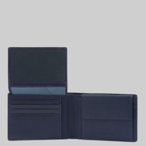 Portafoglio Piquadro Uomo con Porta Documenti in Pelle Finn Blu su linait