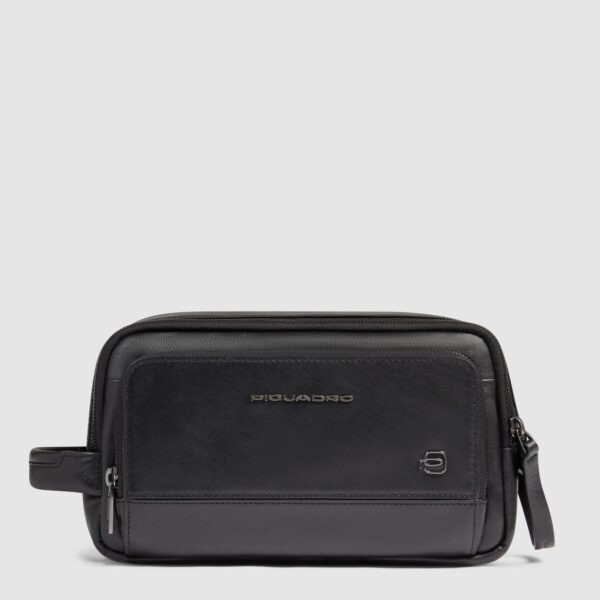 Beauty Case Piquadro In Pelle Philip Nero su linait