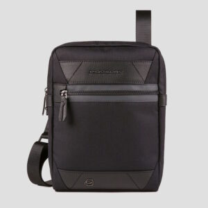 Borsello Piquadro Porta Tablet In Pelle e Tessuto Trakai Nero su linait