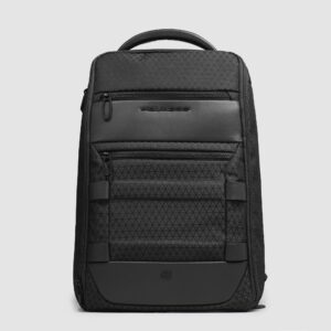 Zaino Piquadro Da Viaggio Modulare Porta PC 14 In Tessuto Riciclato Hex Nero su linait