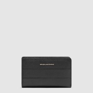 Portafoglio Donna Piquadro Con Porta Monete In Pelle Patricia Nero su linait