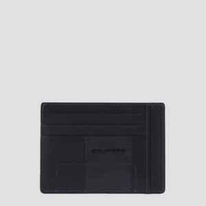 Bustina Piquadro Porta Carte Credito Tascabile In Pelle Finn Nero su linait