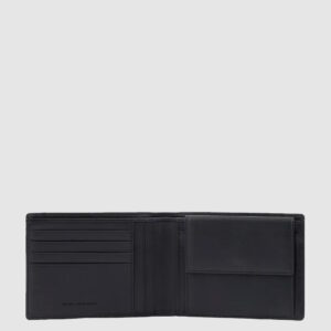 Portafoglio Piquadro Uomo Con Porta Monete In Pelle Finn Nero su linait