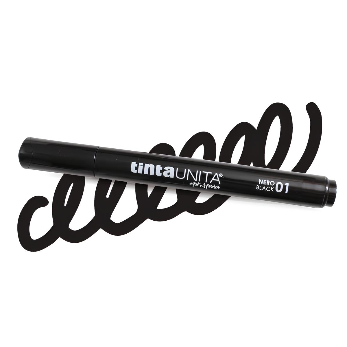 Pennarelli Acrilici tintaUNITA Art Marker tratto 1.8 - 4 Nero su linait