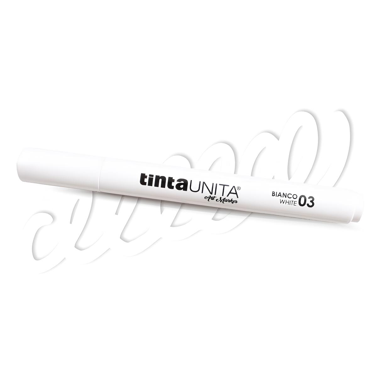 Pennarelli Acrilici tintaUNITA Art Marker tratto 1.8 - 4 Bianco su linait