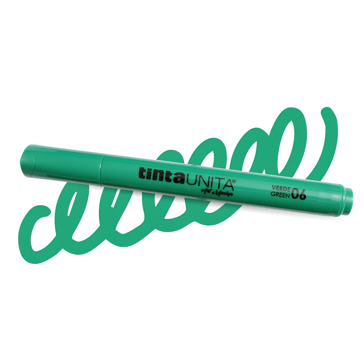 Pennarelli Acrilici tintaUNITA Art Marker tratto 1.8 - 4 Verde su linait