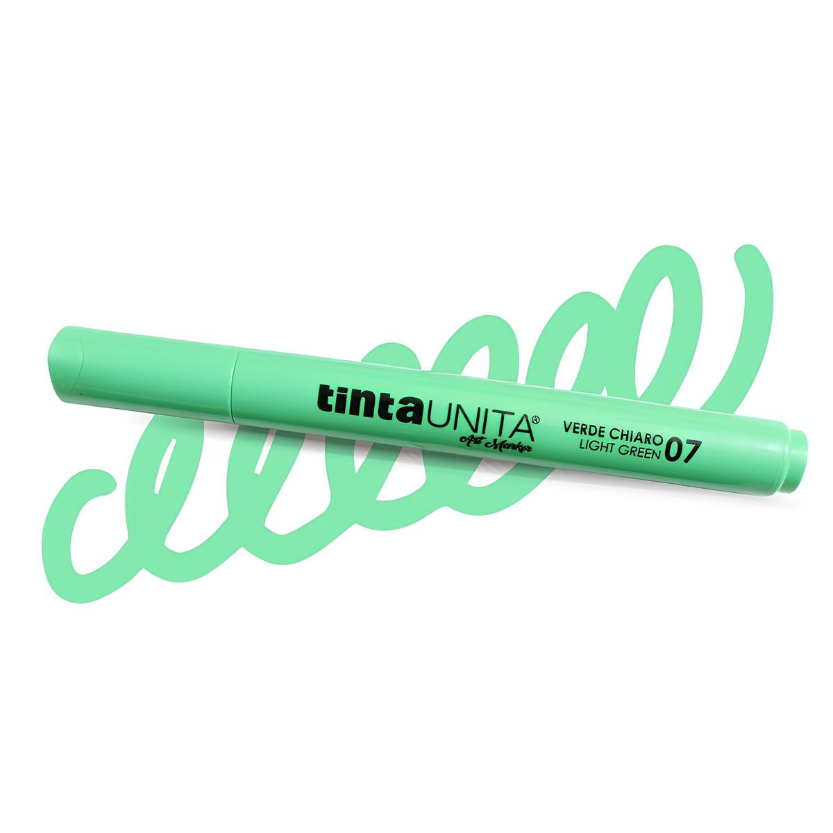 Pennarelli Acrilici tintaUNITA Art Marker tratto 1.8 - 4 Verde Chiaro su linait
