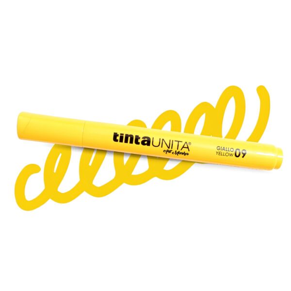 Pennarelli Acrilici tintaUNITA Art Marker tratto 1.8 - 4 Giallo su linait