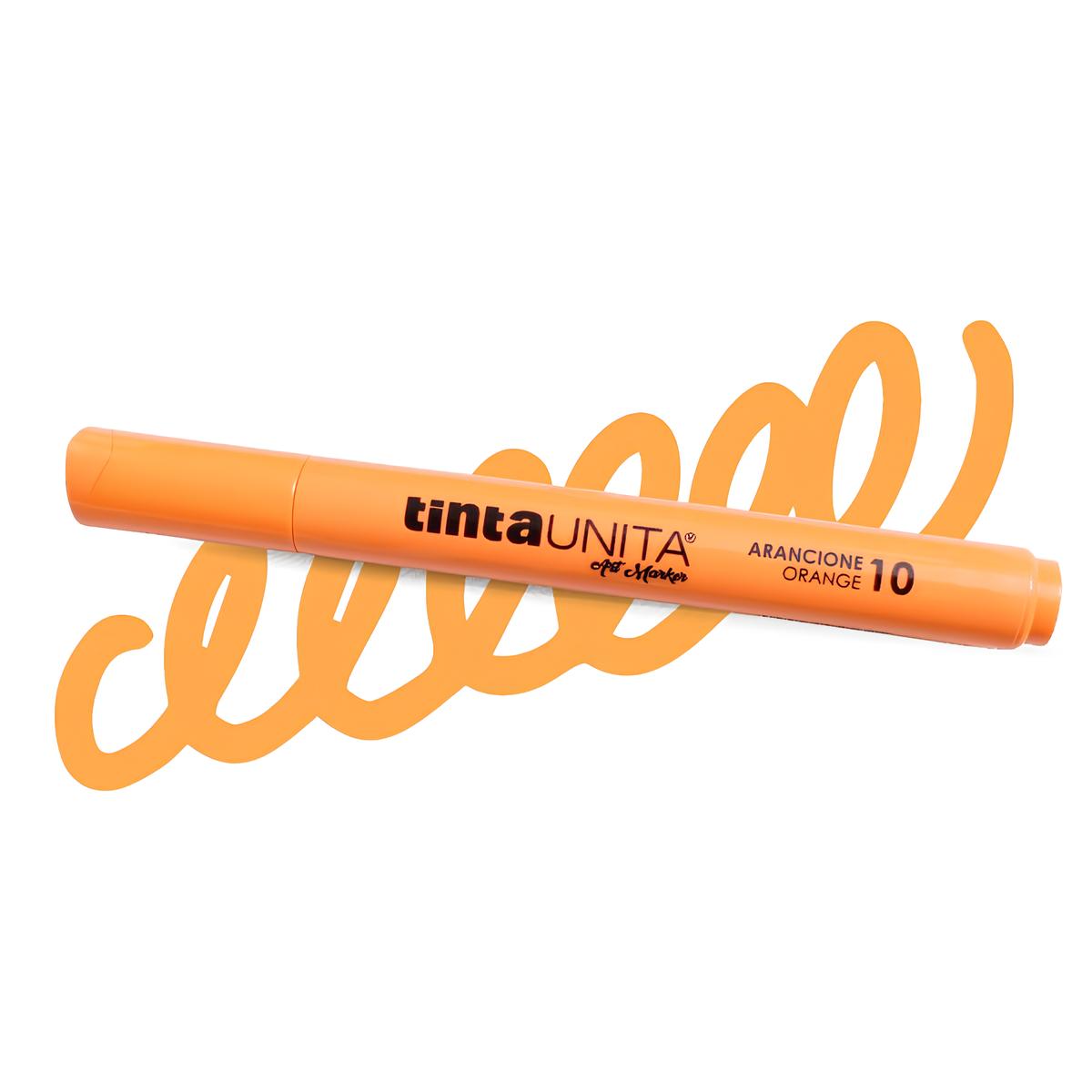 Pennarelli Acrilici tintaUNITA Art Marker tratto 1.8 - 4 Arancione su linait