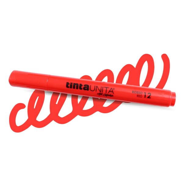 Pennarelli Acrilici tintaUNITA Art Marker tratto 1.8 - 4 Rosso su linait