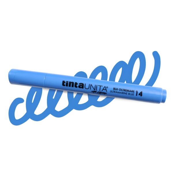 Pennarelli Acrilici tintaUNITA Art Marker tratto 1.8 - 4 Blu Oltremare su linait
