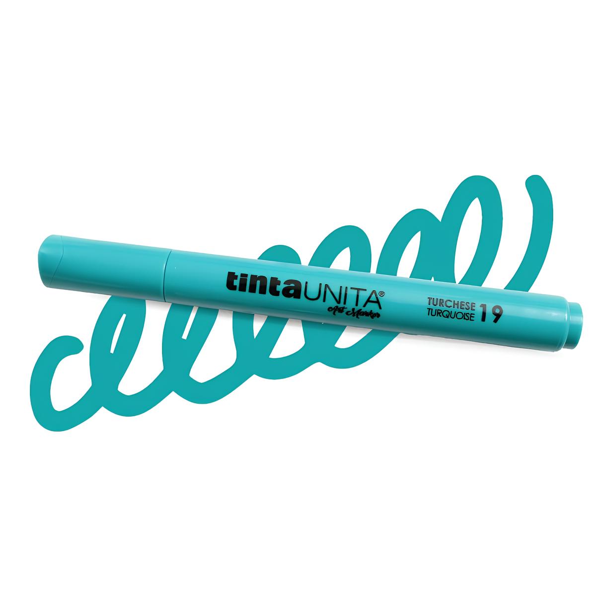 Pennarelli Acrilici tintaUNITA Art Marker tratto 1.8 - 4 Turchese su linait