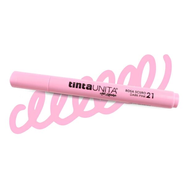 Pennarelli Acrilici tintaUNITA Art Marker tratto 1.8 - 4 Rosa Scuro su linait