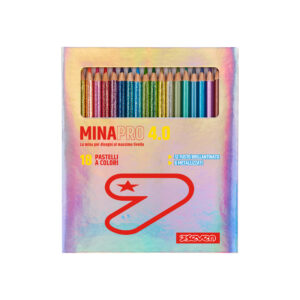 Pastelli Minapro 4.0 12 Pastelli Brillantinati 6 Pastelli Metallizzati Scatola 18 Colori Seven su linait