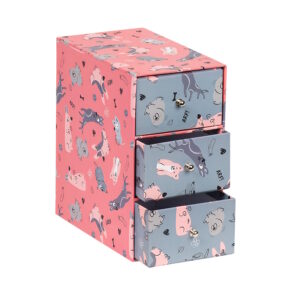 Box Portagioie Con 3 Cassetti Dogs 17x19x10.5cm su linait