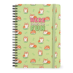 Quaderno Spiralato Formato A4 1 Rigo To Be Defined Green Corgi su linait