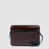 Pochette Piquadro Uomo Chiusura Impronta Digitale in Pelle Blue Square Mogano su linait