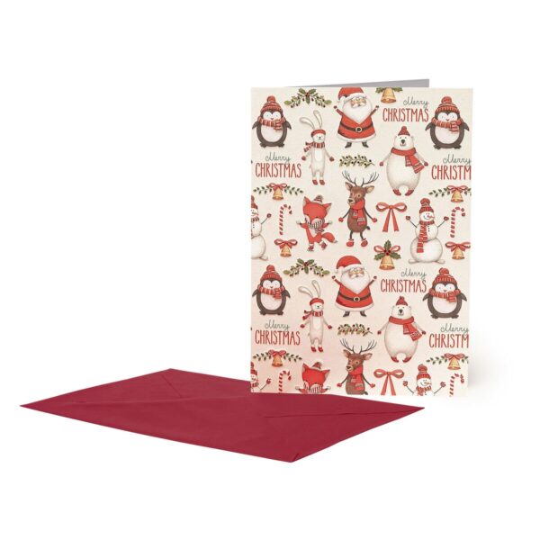 Biglietto Auguri Natale Xmas Pattern su linait