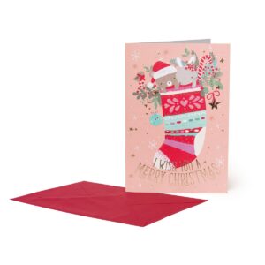 Biglietto Auguri Natale Xmas Sock su linait