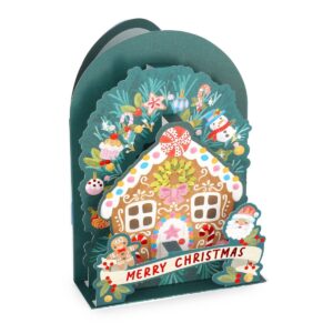Biglietto Pop Up di Natale Xmas Gingerbread House su linait