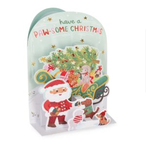 Biglietto Pop Up di Natale Pawsome Christmas su linait