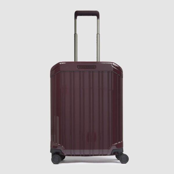 Trolley cabina rigido ultra slim a quattro ruote PQ-Light blu bordeaux su linait