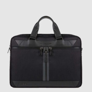 Cartella PIQUADRO Due Manici Pelle e Tessuto Porta Pc 15