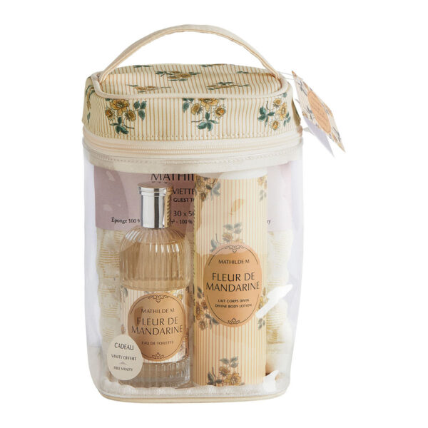 Beauty Vanity profumo+lozione corpo+asciugamano Mathilde M Fleur De Mandarine su linait