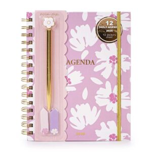 Agenda Settimanale Spiralata Posh & Pop 2026 12 Mesi con Penna Abbinata Lilla 17