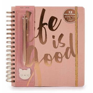 Agenda Settimanale Spiralata Posh & Pop 2026 12 Mesi  con Penna Abbinata Rosa 21x23.5 cm su linait