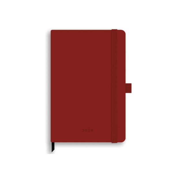 Agenda Settimanale Essential 2026 12 Mesi Rossa 15x21 cm su linait