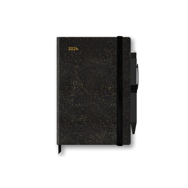 Agenda Settimanale Shine It Up 2026 12 Mesi Con Penna Nera Glitterata 12x18 cm su linait