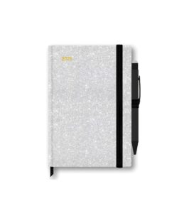 Agenda Settimanale Shine It Up 2026 12 Mesi Con Penna Bianca Glitterato 15x21 cm su linait
