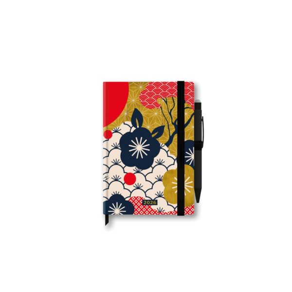 Agenda Giornaliera Precious 2026 12 Mesi Con Penna Oro/Rossa 9X13 cm su linait