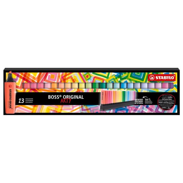 Evidenziatori Stabilo Boss Original Deskset da 23 colori assortiti su linait