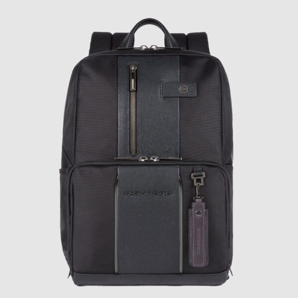 Zaino Piquadro porta pc in pelle e tessuto Brief 2 Blu CA3214BR2L/N