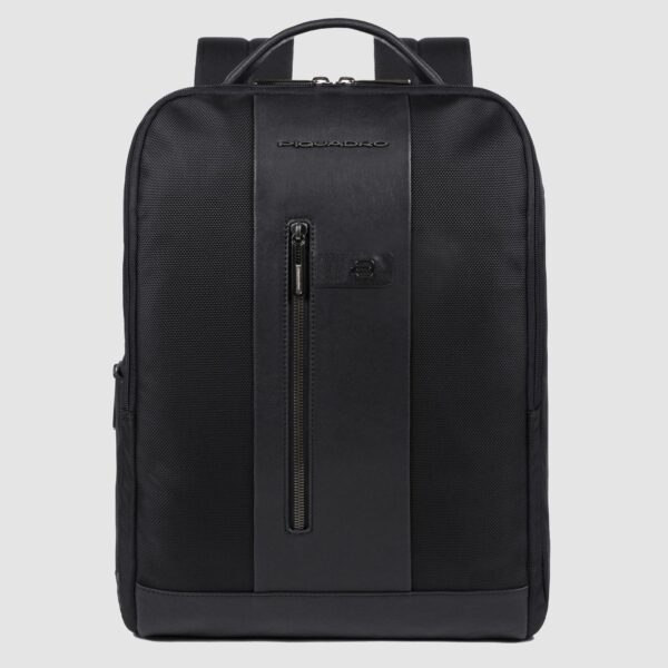 Zaino Piquadro porta PC/iPad con cavo antifurto pelle e tessuto Brief2 Nero CA4818BR2/N