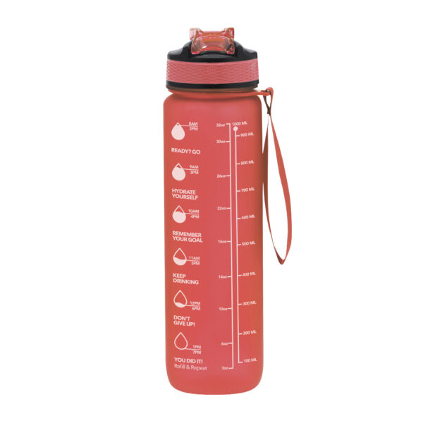 Borraccia Motivazionale in Tritan 1000ml Rosso su linait