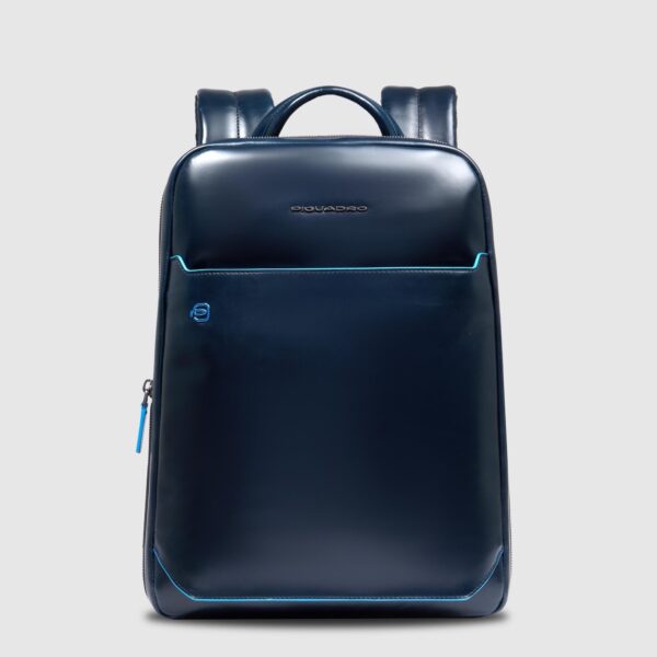 Zaino Piquadro Uomo Porta Computer 14 In Pelle Blue Square Blu su linait