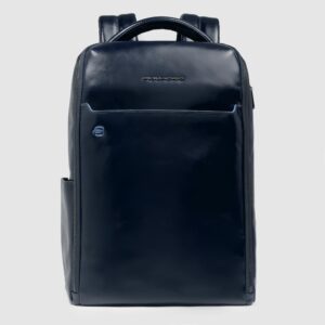 Zaino Piquadro Uomo Fast-Check Porta PC 14 In Pelle Blue Square Blu su linait