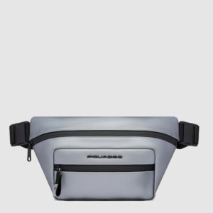 Marsupio Piquadro In Tessuto Gommato Corner Argento/Nero su linait