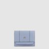 Portafoglio Piquadro Donna Piccolo in Pelle Circle Azzurro su linait
