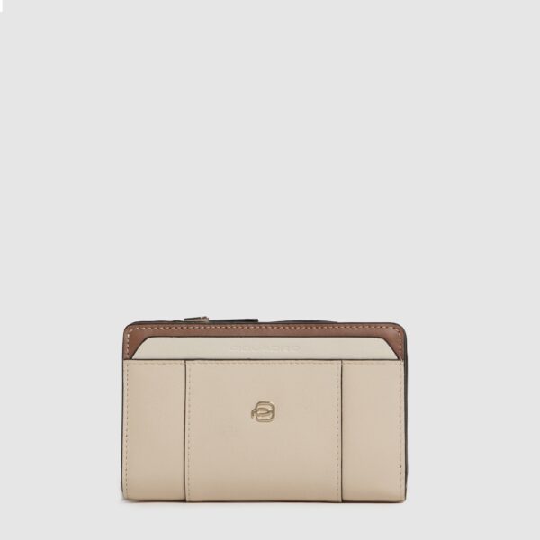 Portafoglio Donna Piquadro Medio In Pelle Circle Beige/Cuoio su linait